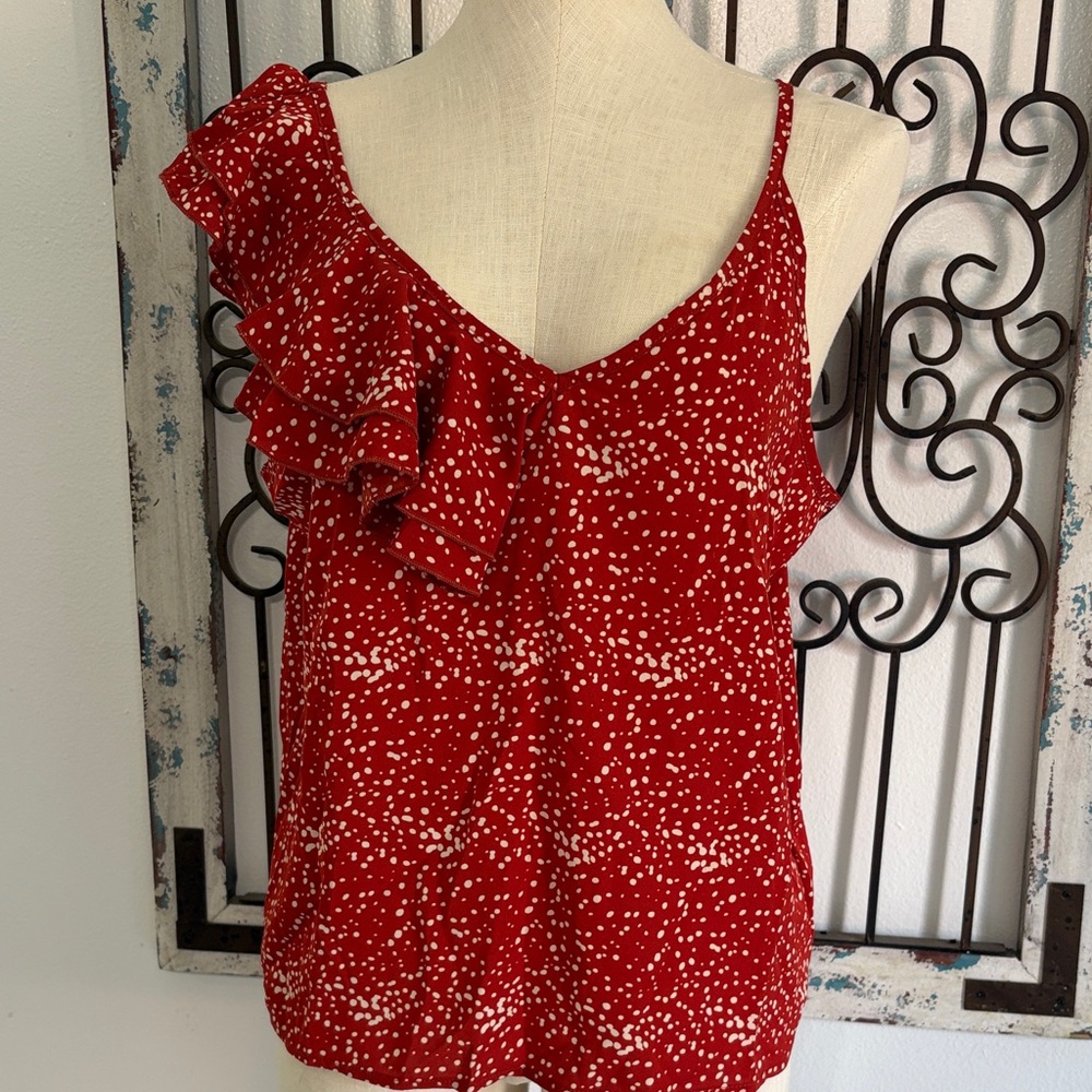 Elegant Red and White Women's Camisole
